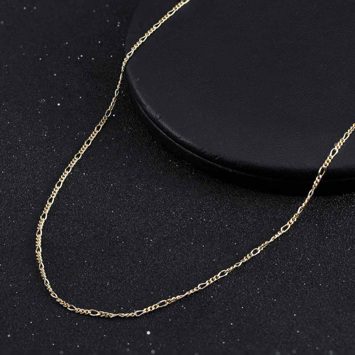 Colier argint 925 placat cu aur 18K, FIGARO, UNISEX, 50 cm, 1,7 mm [5]