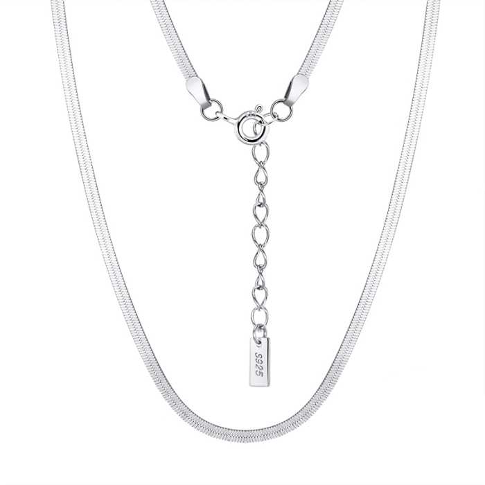 Colier argint 925 plat placat cu rodiu, 40 cm [1]