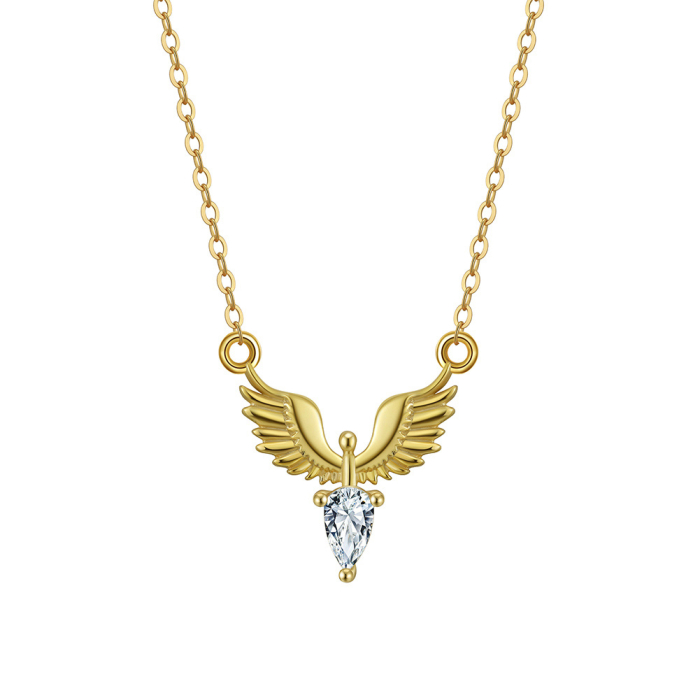 Colier argint 925 placat cu aur 14K cu zirconiu [1]