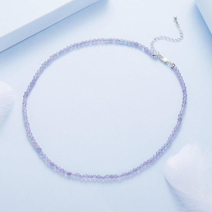 Colier argint Ametist Natural [7]