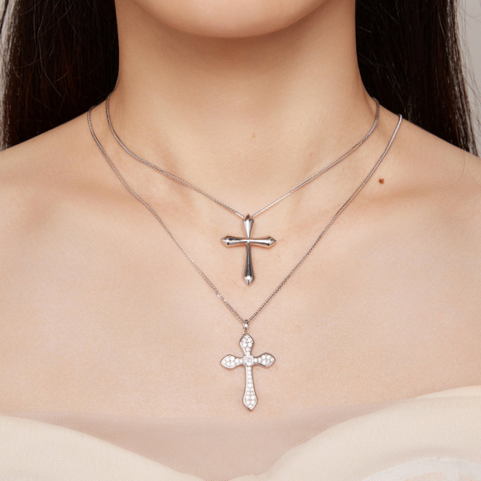 Colier argint cross chopard [12]