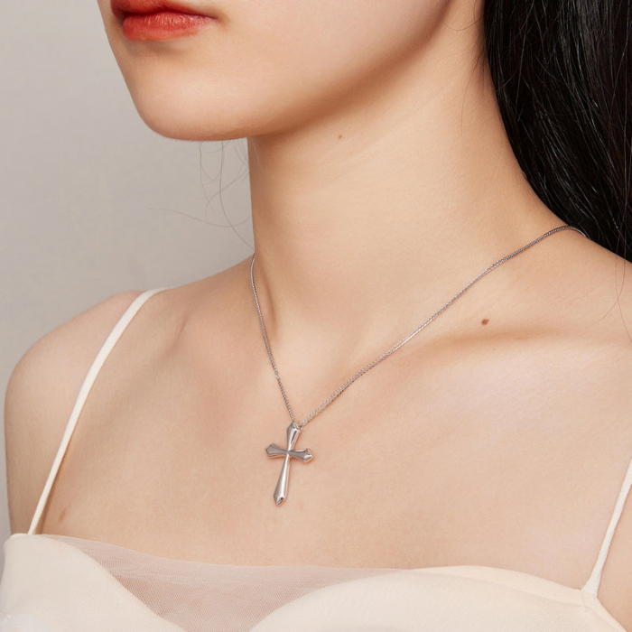 Colier argint cross chopard [6]