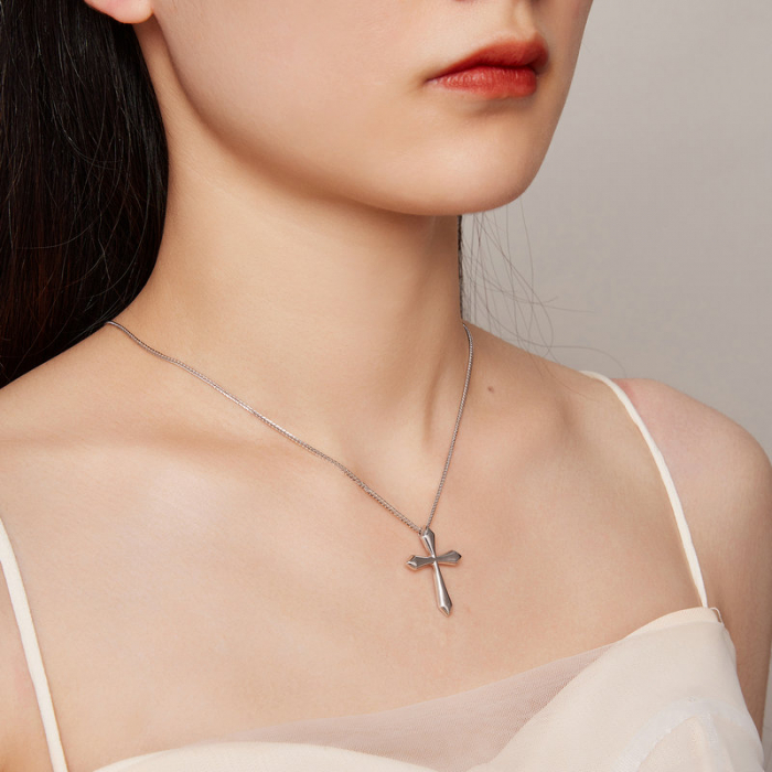 Colier argint cross chopard [4]