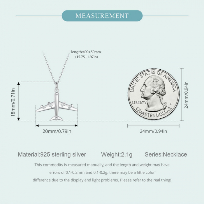 Colier argint cu avion [9]