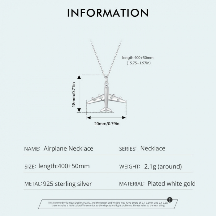 Colier argint cu avion [8]