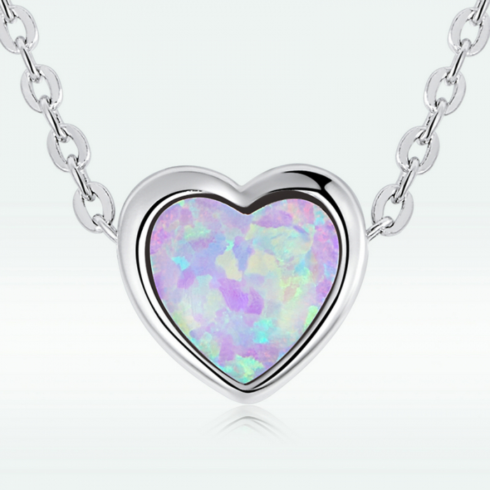 Colier argint cu inima de opal, [3]