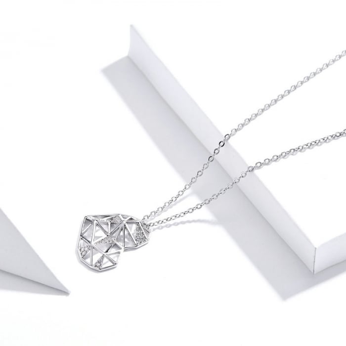 Colier argint cu inima si zirconii [6]