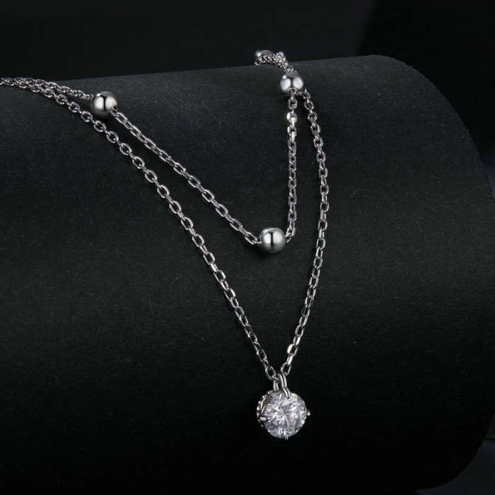 Colier argint cu Moissanite [7]