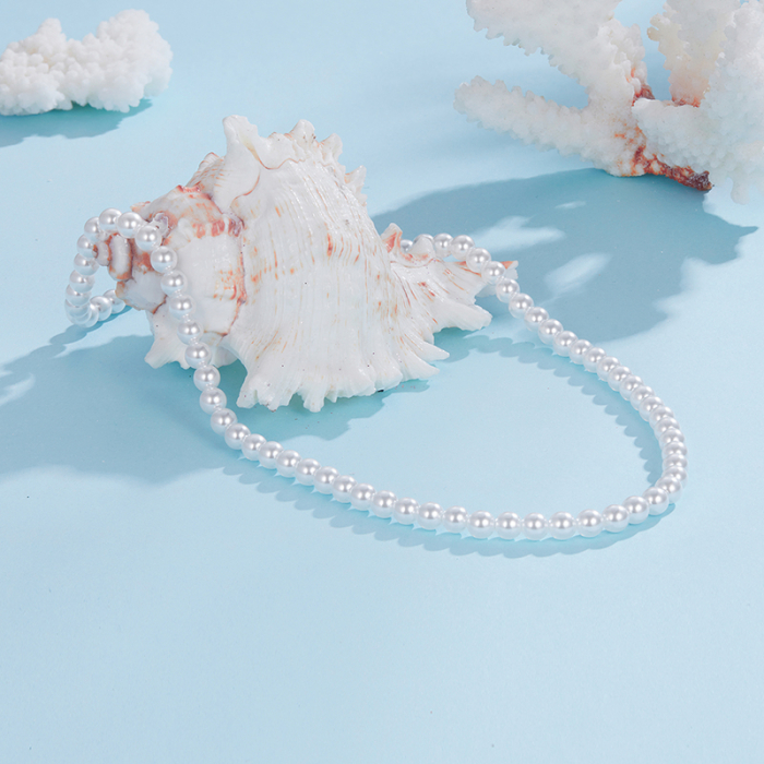 Colier argint cu perle 5 mm [3]