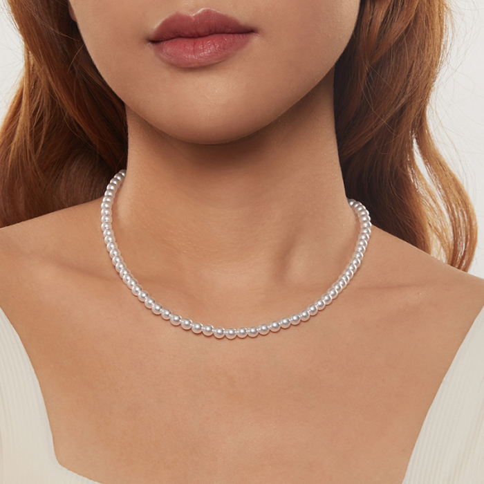 Colier argint cu perle 5 mm [9]