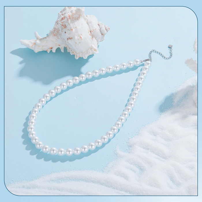 Colier argint cu perle de 8 mm [18]