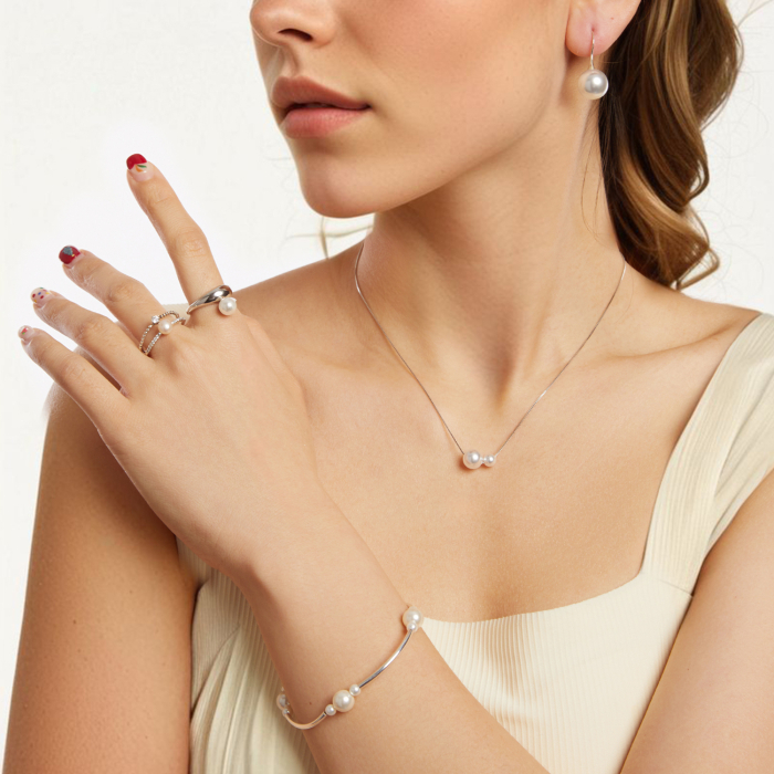 Colier argint cu perlute [4]