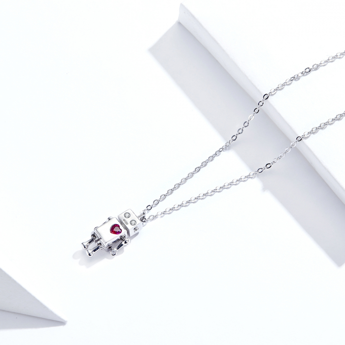 Colier argint cu robotel amorezat [6]