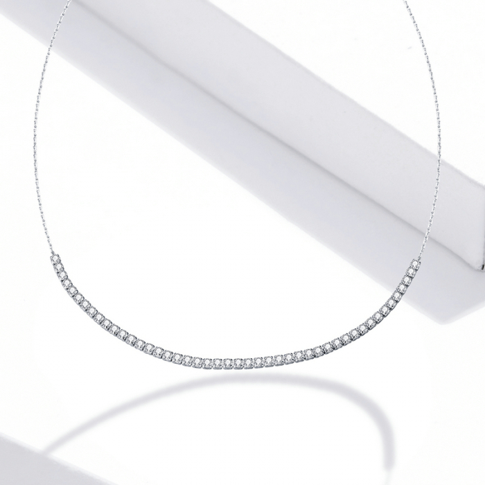 Colier argint tenis reglabil cu zirconii Shining Choker [9]