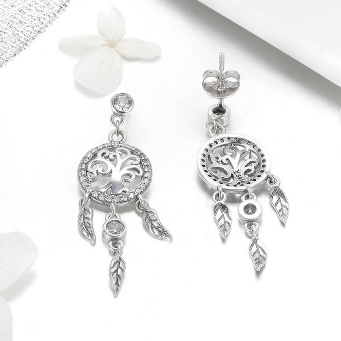 Cercei argint Dream Catcher cu Copacul Vietii [4]