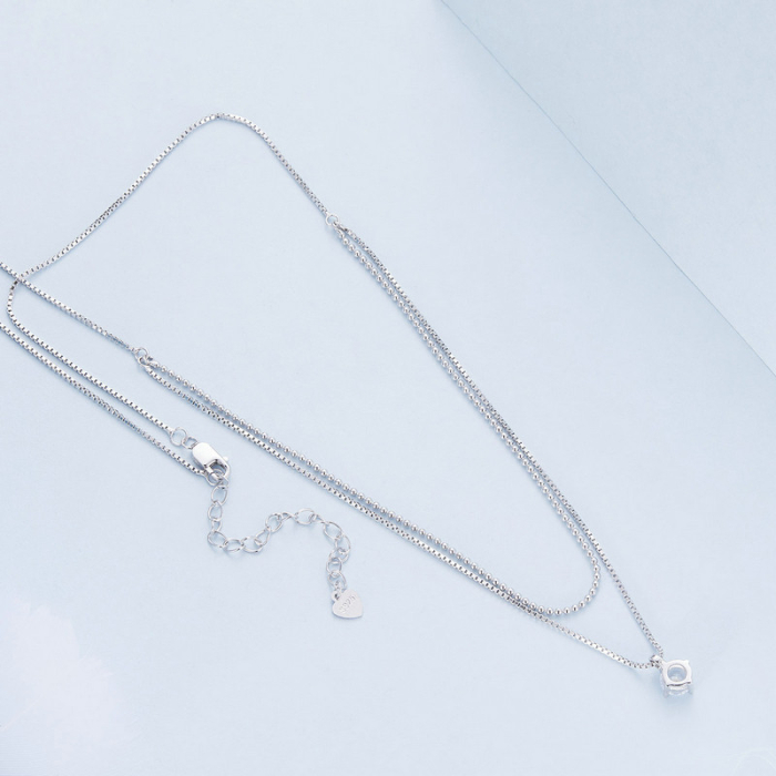 Colier argint dublu sclipitor [6]