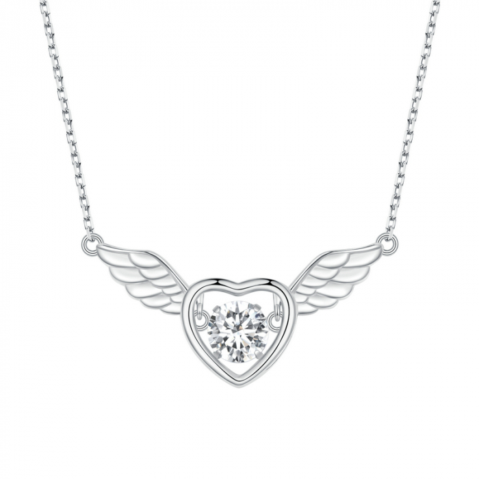 Colier argint inima de inger [10]