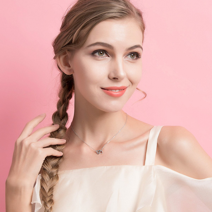 Colier argint inimioare inlantuite [7]