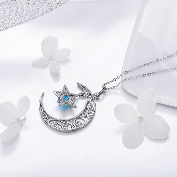 Colier argint Luna si Luceafarul [3]