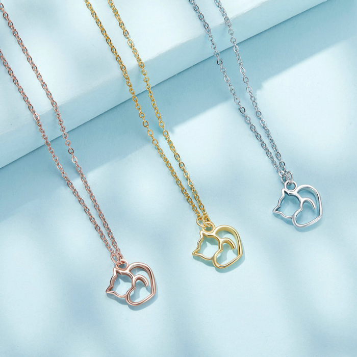 Colier argint pisica draguta [10]