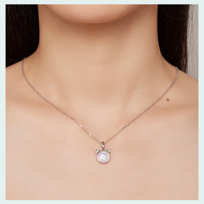 Colier argint pisica opal [14]