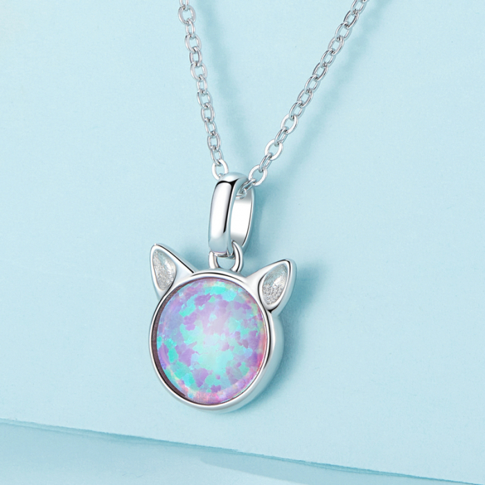 Colier argint pisica opal [3]