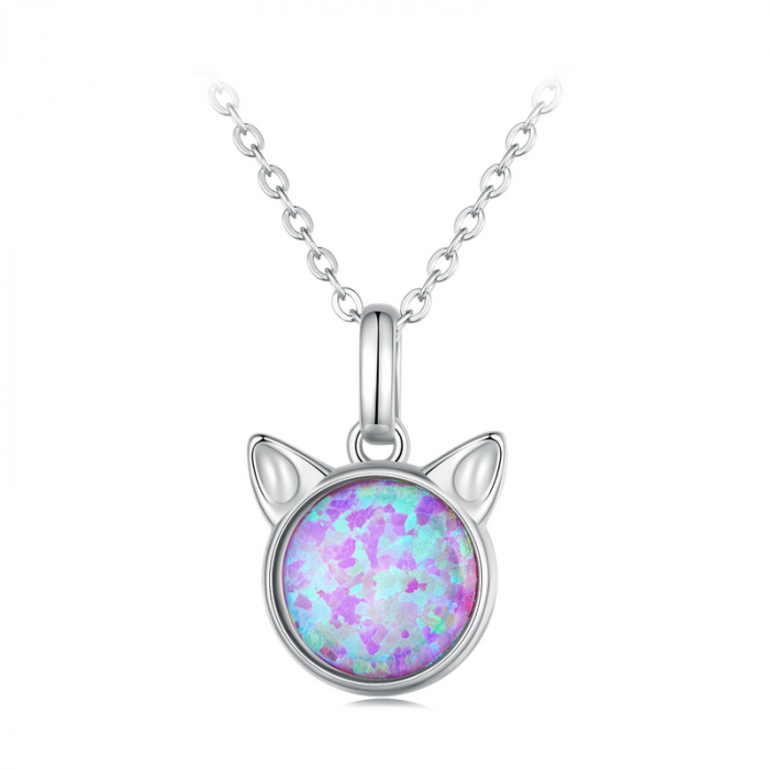 Colier argint pisica opal [9]