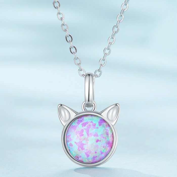 Colier argint pisica opal [5]