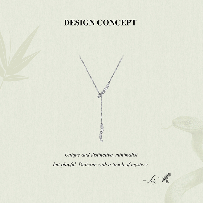 Colier argint sarpe cu zirconii [15]