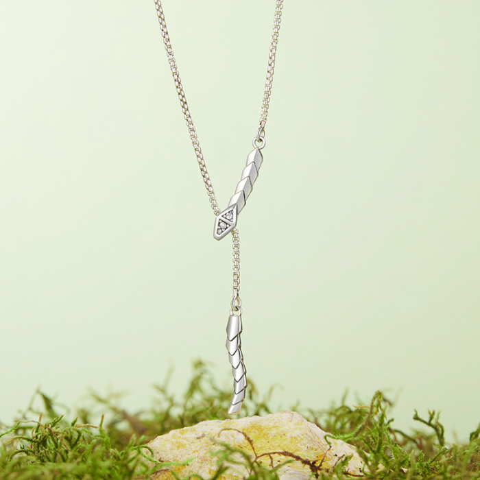 Colier argint sarpe cu zirconii [7]