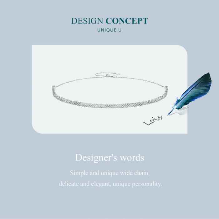 Colier argint choker reglabil [10]