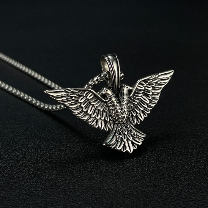 Colier inox cu vultur heraldic [3]