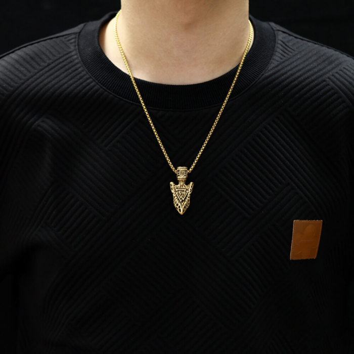 Colier inox auriu Viking 70 cm [2]