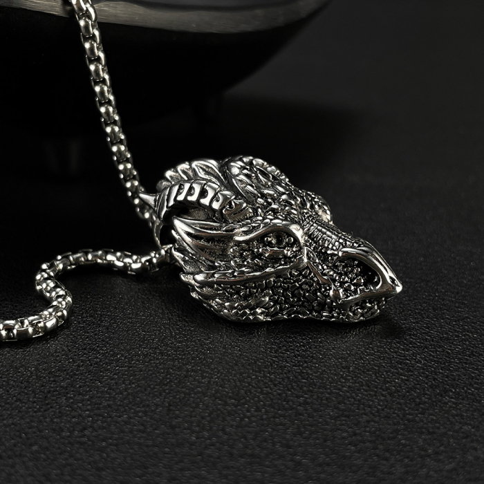 Colier inox cap de dragon [6]