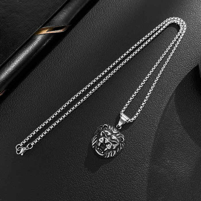 Colier inox Cap de Leu – Simbol al Puterii și Curajului [13]