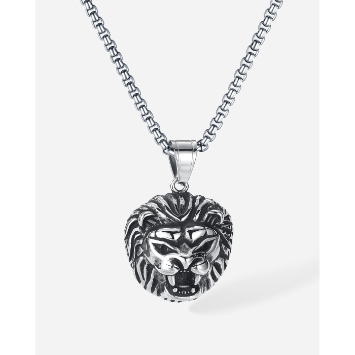 Colier inox Cap de Leu – Simbol al Puterii și Curajului [15]