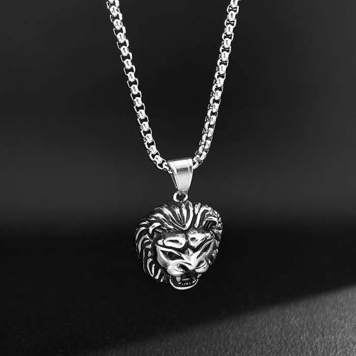 Colier inox Cap de Leu – Simbol al Puterii și Curajului [5]