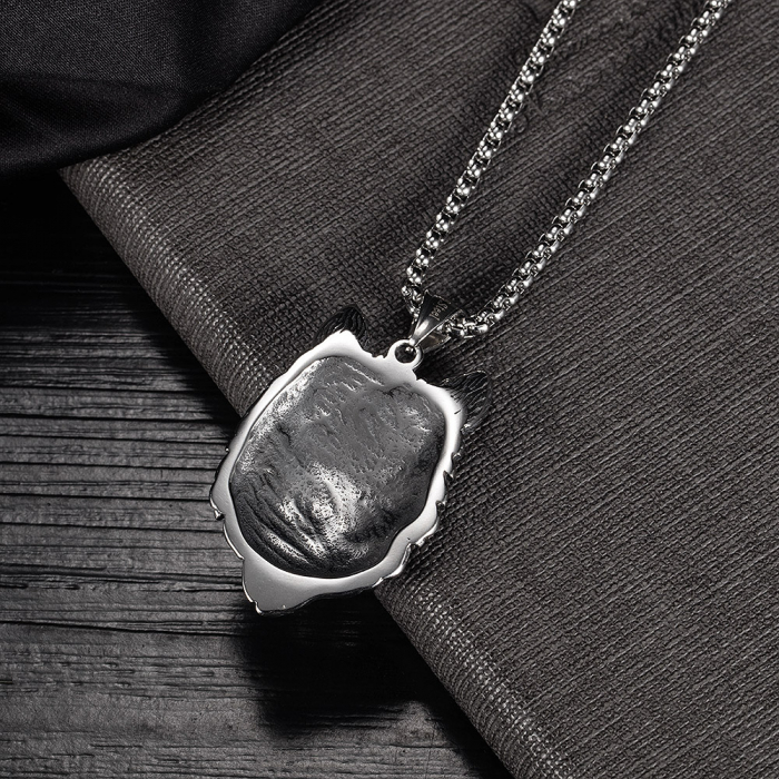 Colier inox cap de lup [5]