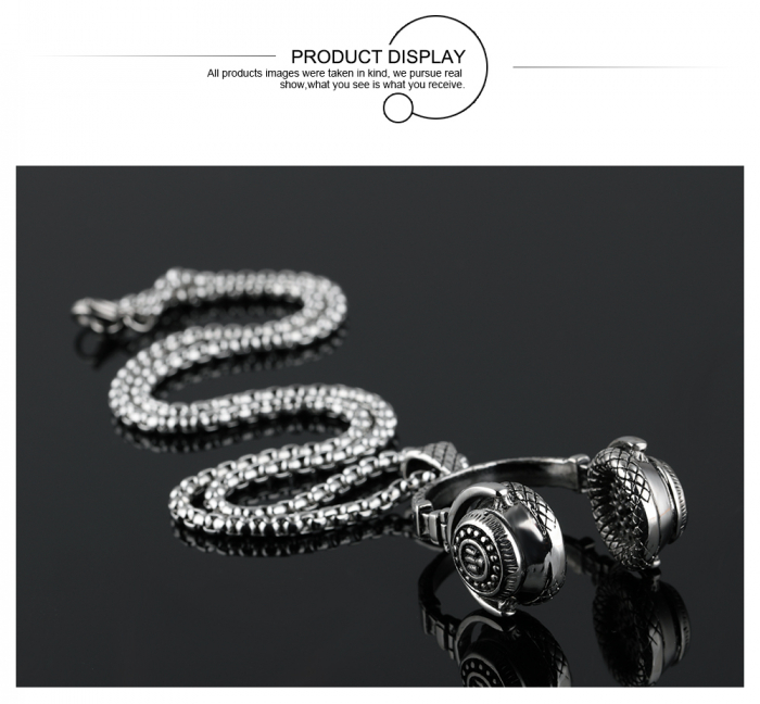 Colier inox casti audio 55 cm [7]