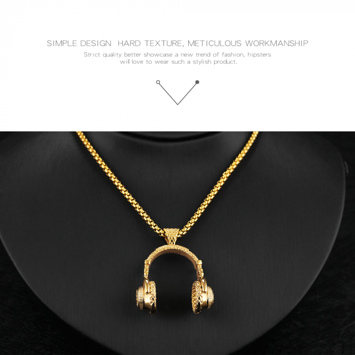 Colier inox casti audio 55 cm [12]