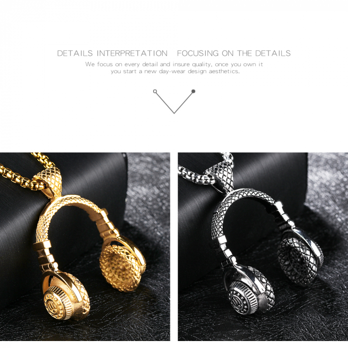 Colier inox casti audio 55 cm [11]