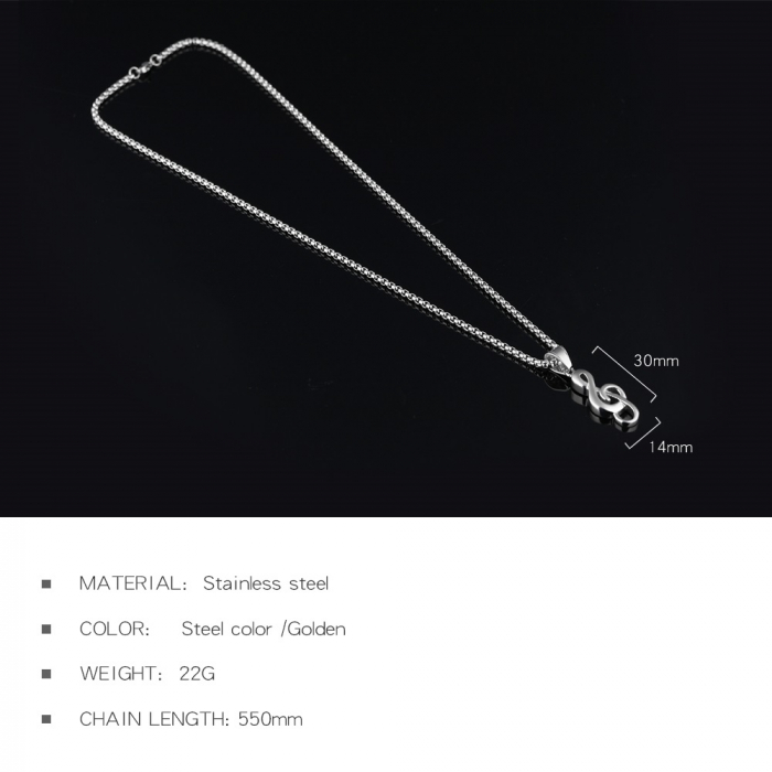 Colier inox cheia sol 55 cm [4]