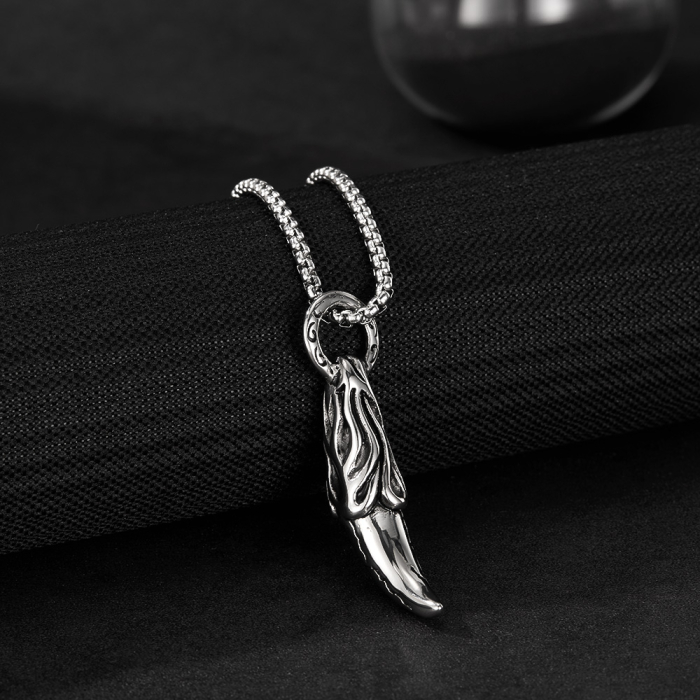 Colier inox Colț Tribal – Simbol al Forței și Instinctului Primar [4]