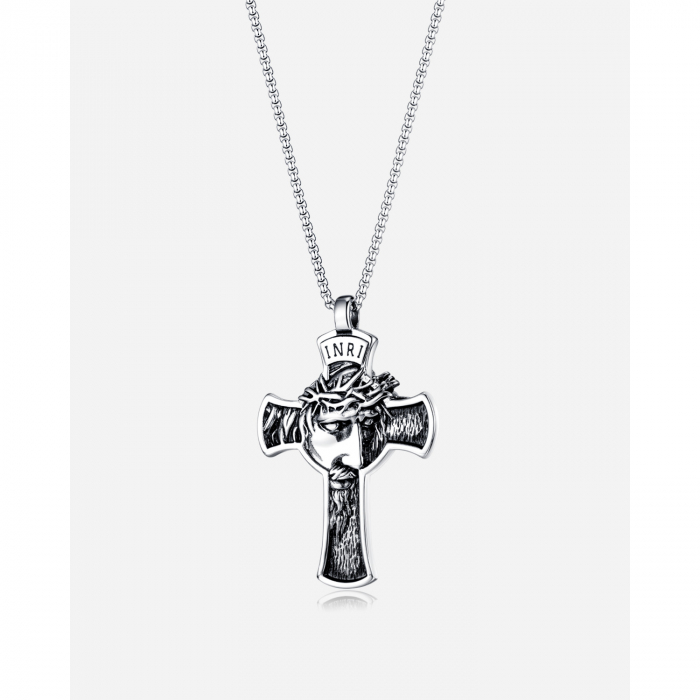 Colier inox cruce cu Isus [16]