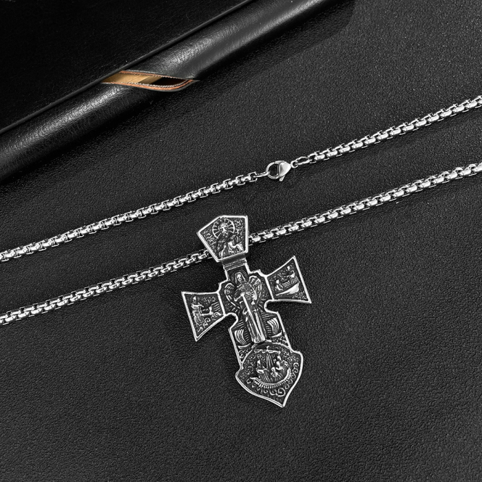 Colier inox  Cruce Ortodoxă – Simbol al Credinței și Protecției [10]