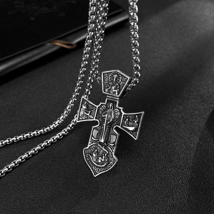Colier inox  Cruce Ortodoxă – Simbol al Credinței și Protecției [7]