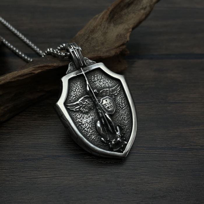 Colier inox cu Arhanghelul Mihail [3]