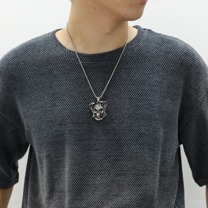 Colier inox cu craniu [4]