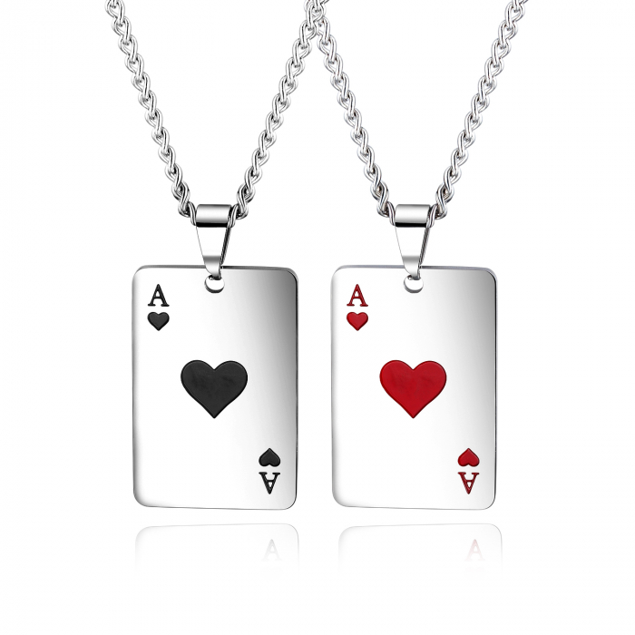 Colier inox Lucky Poker [5]