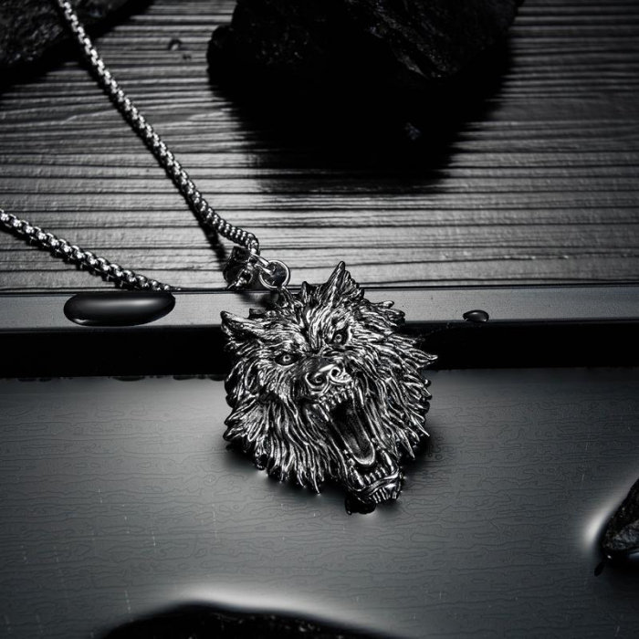 Colier inox cap de lup [4]